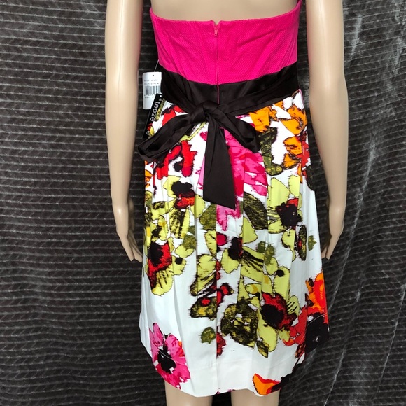 NWT Teeze Me Pink/BrownKnee Length Dress Size 11 - Picture 7 of 8